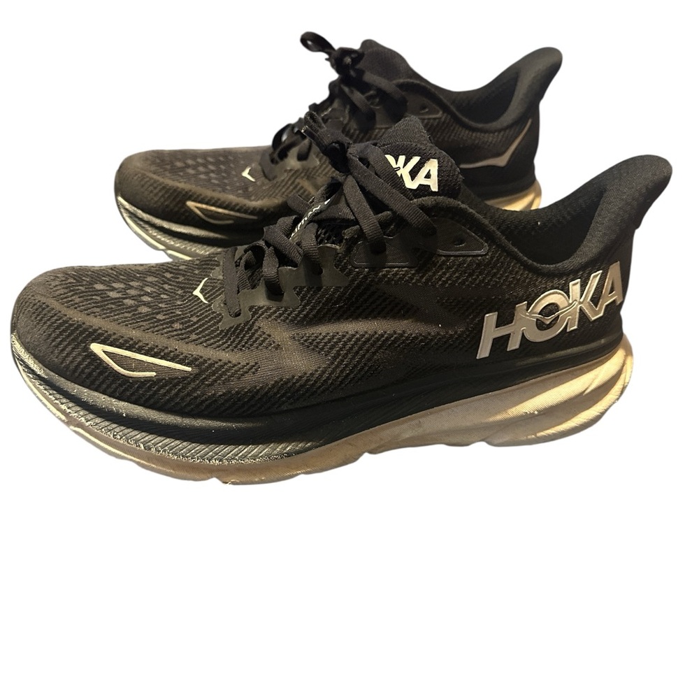 Hoka Black and White Athletic Shoes - Picture 1 of 7